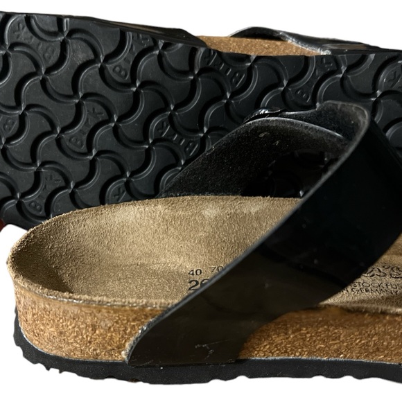 Birkenstock Birki’s black patent sandals size 9 - Picture 3 of 10